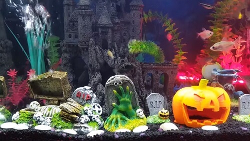 creepy fish tank decorations